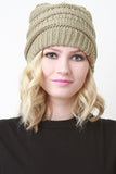 Solid Ridged Knit Beanie