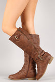 Round Toe Riding Knee High Boot