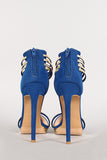 Liliana Faux Suede Pointy Toe Strappy Heels