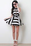 Keyhole Halter Skater Dress