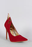 Shoe Republic Suede Flame Pointy Toe Pump