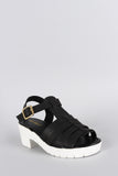 Bamboo Strappy Fisherman Platform Sandal