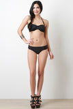 Solid Pleated Bikini Set