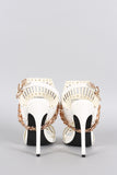 Privileged Studded Chain Open Toe Heel