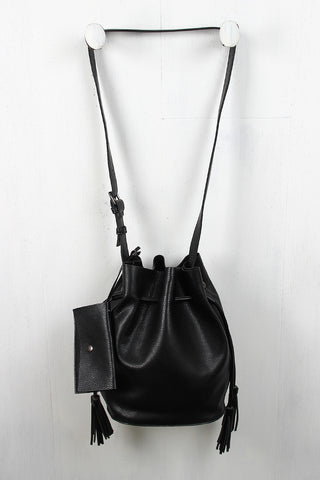 Double Drawstring Bucket Bag