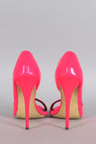 Neon Dorsay Open Toe Pump