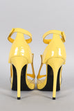 Patent Lucite Cutout Open Toe Heel