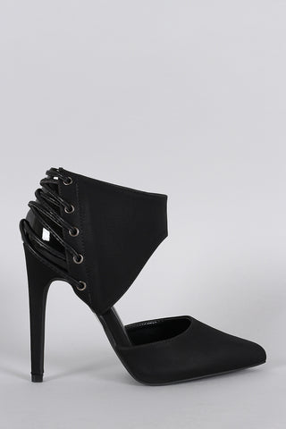 Qupid Strappy Ankle Cuff Pump