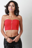 Zipper Front Tube Top