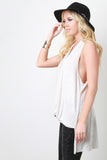 Surplice High Low Racerback Top