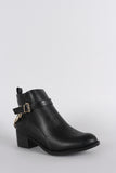 Breckelle Buckled Rear Chain Moto Booties