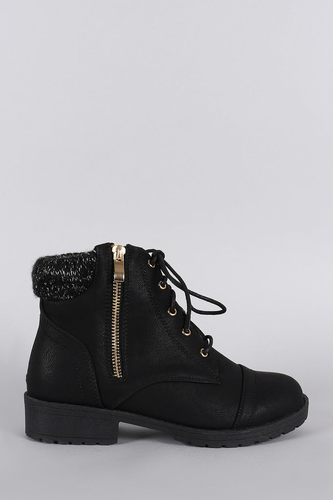 Sweater trim 2025 combat booties