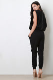 Open Knee Jogger Jumpsuit