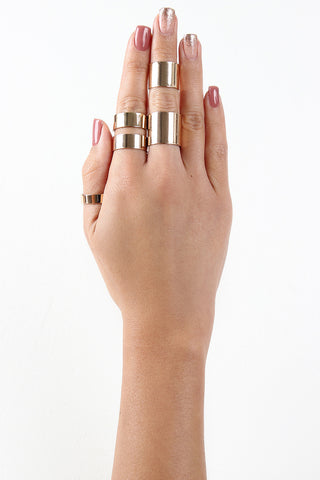 Solid Metallic Ring Set