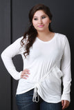 Slanted Scrunch Long Sleeve Top