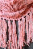 Two-Tone Fringe Muffler Scarf