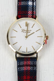 Plaid Fabric Watch