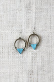 Textured Triangle Stone Earrings