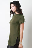 Jersey Knit Round Hem Tee