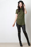 Jersey Knit Round Hem Tee