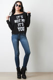 Graphic Print Raw Hem Long Sleeves Sweatshirt