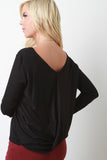 Drape Back Long Sleeved Top