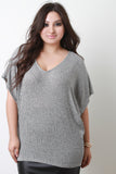 Ribbed Knit V-Neck Top