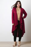 Longline Drape Open Front Cardigan