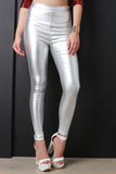 High Waist Metallic Jeggings