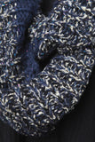 Metallic Threaded Rib Knit Infinity Scarf