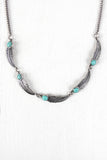 Feather Chain Marble Necklace