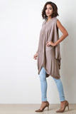 Twisted Cowl Sleeveless Cocoon Top