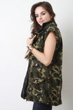 Camouflage Shearling Vest