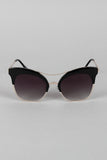 Double Nose Bridge Clubmaster Sunglasses