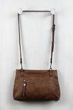 Vegan Leather Flap Crossbody Bag