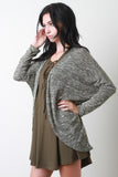 Melange Knit Dolman Long Sleeve Cardigan