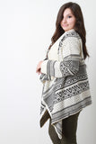 Tribal Pattern Handkerchief Cardigan