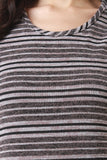 Striped And Mesh Reversible Tank Midi Dress