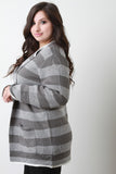 Structured Striped Open Front Cardigan