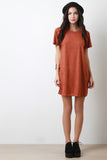 Suede T-Shirt Mini Dress