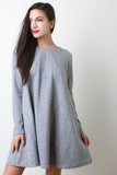 Jacquard Knit A-Line Dress