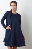 Jacquard Knit A-Line Dress