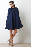 Jacquard Knit A-Line Dress
