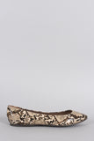 Breckelle Python Pointy Toe Ballet Flat