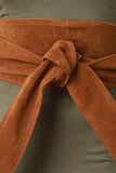 Faux Suede Obi Belt