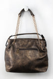 Distressed Sliding Chain Handle Hobo Bag