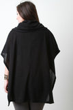 Cowl Neck Open Sides Poncho Top